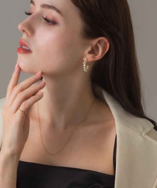 muku（ムク）の「金属アレルギー対応 1mmシアーチェーンネックレス/サージカルステンレス/316L（ネックレス・レディース・シルバー/ゴールド・39/45/52）」の8枚目の写真