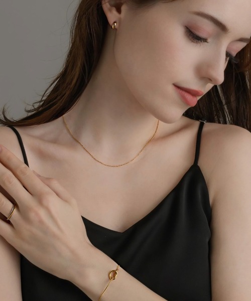 muku（ムク）の「金属アレルギー対応 1mmシアーチェーンネックレス/サージカルステンレス/316L（ネックレス・レディース・シルバー/ゴールド・39/45/52）」の9枚目の写真