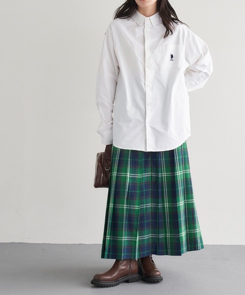 U.S. POLO ASSN.（ユーエスポロアッスン）の「U.S. POLO ASSN. / ユーエスポロアッスン 別注 ビッグシルエット ロゴ刺繍 L/S ボタンダウン オックスフォード / ブロード シャツ（シャツ/ブラウス・レディース・ブラック/グレー/ネイビー/ブルー/ブルー系その他/ストライプ/ホワイト/グリーン/ピンク/ブルー系その他2/チャコール・M/L/XL）」の21枚目の写真