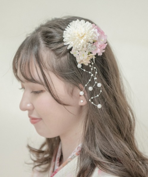 Catherine Cottage(キャサリンコテージ)の「紫陽花パール髪飾り(和装小物・レディース・ホワイト/ブルー/ライラック・FREE)」の13枚目の写真