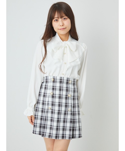 Ank Rouge（アンクルージュ）の「ハイウエストSK（スカート・レディース・ピンク/ブラック/A・M）」の11枚目の写真