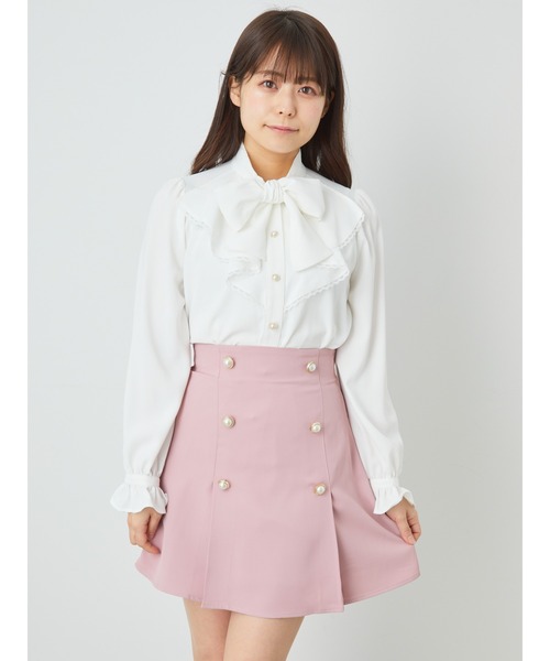 Ank Rouge（アンクルージュ）の「ハイウエストSK（スカート・レディース・ピンク/ブラック/A・M）」の12枚目の写真