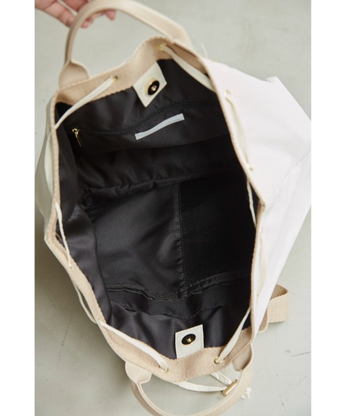 Aunt Marie's(アントマリーズ)の「バイカラーナイロントートバッグ / マザーズバッグ(マザーズバッグ・レディース・ブラック/ベージュ/アイボリー・FREE)」の14枚目の写真
