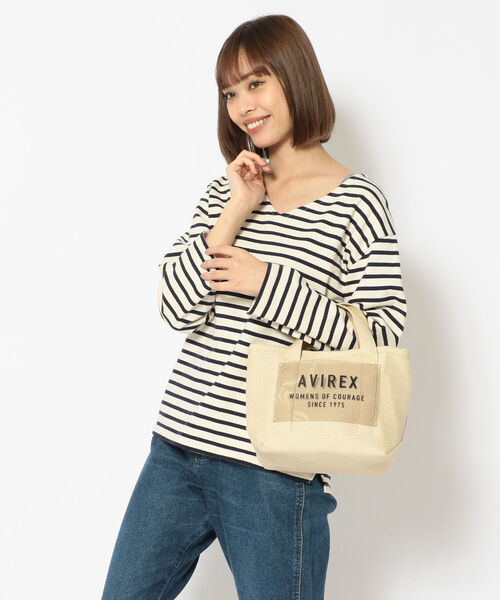 AVIREX（アヴィレックス）の「【直営店限定】MESH MINI TOTE BAG/ メッシュミニトートバッグ（トートバッグ・レディース・チャコール/ナチュラル/レッド/イエロー・FREE）」の12枚目の写真