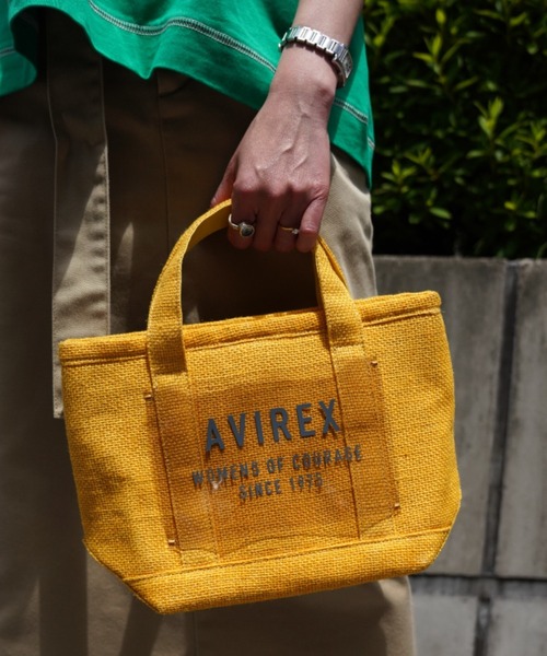 AVIREX（アヴィレックス）の「【直営店限定】MESH MINI TOTE BAG/ メッシュミニトートバッグ（トートバッグ・レディース・チャコール/ナチュラル/レッド/イエロー・FREE）」の3枚目の写真