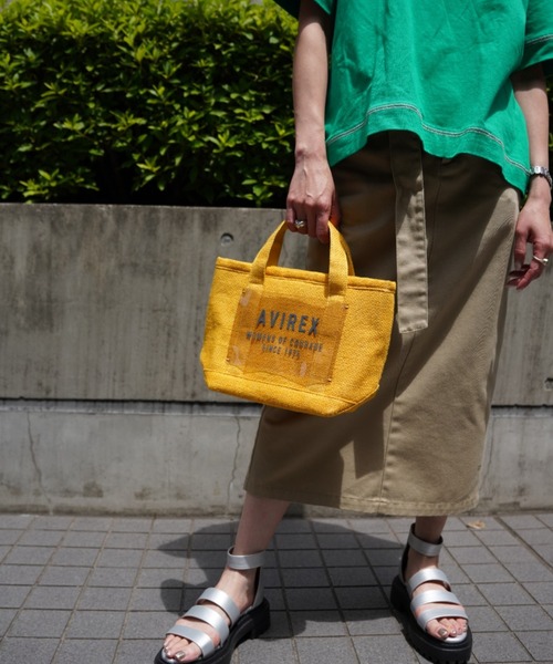 AVIREX（アヴィレックス）の「【直営店限定】MESH MINI TOTE BAG/ メッシュミニトートバッグ（トートバッグ・レディース・チャコール/ナチュラル/レッド/イエロー・FREE）」の19枚目の写真