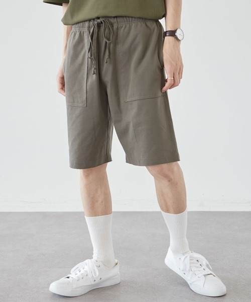 CRAFT STANDARD BOUTIQUE(クラフトスタンダードブティック)の「32/2天竺バギーショーツ *(その他パンツ・メンズ・ダークネイビー/カーキ/ブラック・LL/L/M)」の3枚目の写真