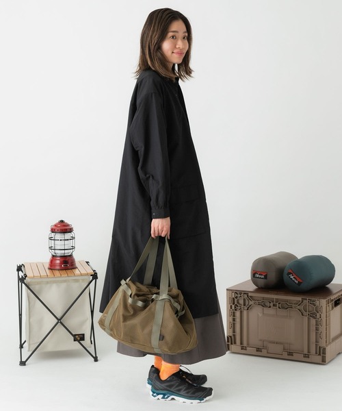 EKAL（エカル）の「EKAL　メッシュコンテナバッグ（トートバッグ・レディース・チャコールグレー/ベージュ系その他・ONE）」の17枚目の写真