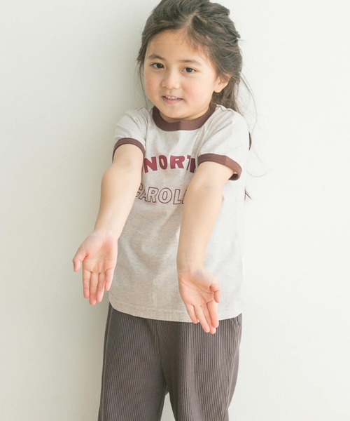 URBAN RESEARCH DOORS(アーバンリサーチドアーズ)の「リンガーロゴTシャツ(KIDS)(Tシャツ/カットソー・キッズ・オートミール/グレー系その他・150/105/120/135)」の13枚目の写真
