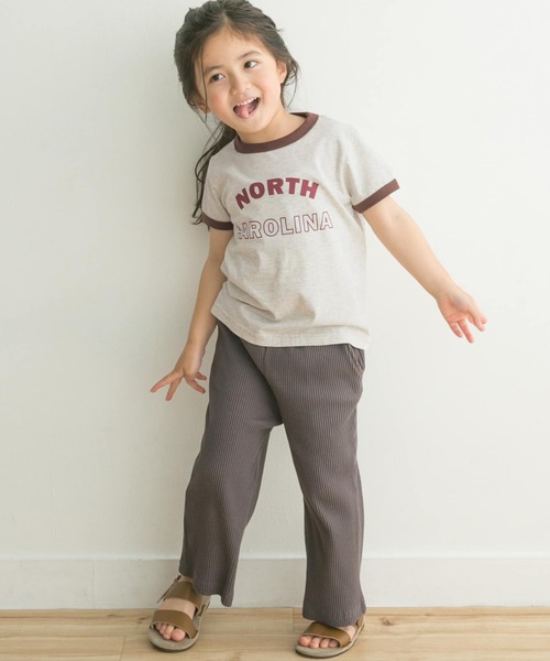 URBAN RESEARCH DOORS(アーバンリサーチドアーズ)の「リンガーロゴTシャツ(KIDS)(Tシャツ/カットソー・キッズ・オートミール/グレー系その他・150/105/120/135)」の9枚目の写真