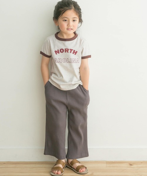 URBAN RESEARCH DOORS(アーバンリサーチドアーズ)の「リンガーロゴTシャツ(KIDS)(Tシャツ/カットソー・キッズ・オートミール/グレー系その他・150/105/120/135)」の11枚目の写真