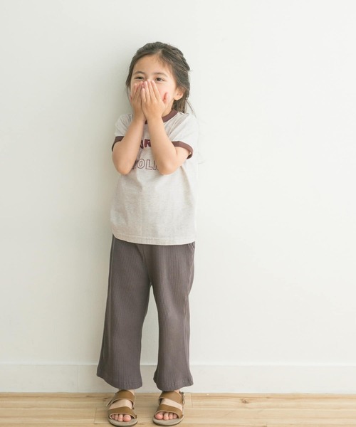 URBAN RESEARCH DOORS(アーバンリサーチドアーズ)の「リンガーロゴTシャツ(KIDS)(Tシャツ/カットソー・キッズ・オートミール/グレー系その他・150/105/120/135)」の5枚目の写真