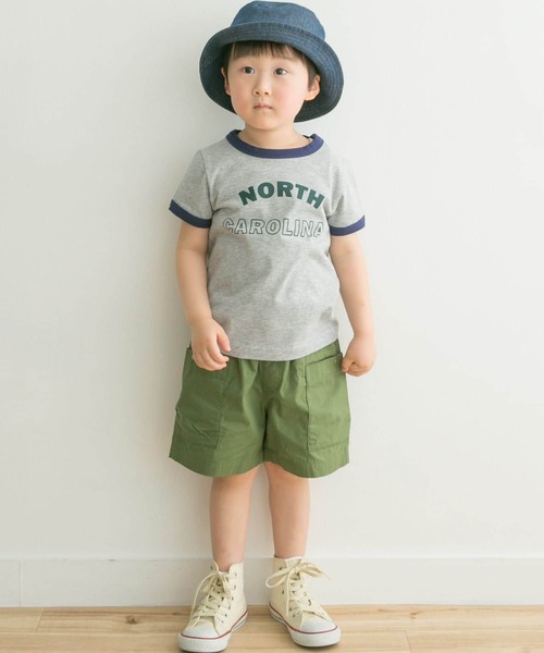 URBAN RESEARCH DOORS(アーバンリサーチドアーズ)の「リンガーロゴTシャツ(KIDS)(Tシャツ/カットソー・キッズ・オートミール/グレー系その他・150/105/120/135)」の4枚目の写真
