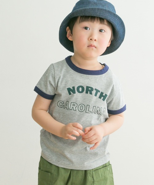 URBAN RESEARCH DOORS(アーバンリサーチドアーズ)の「リンガーロゴTシャツ(KIDS)(Tシャツ/カットソー・キッズ・オートミール/グレー系その他・150/105/120/135)」の6枚目の写真