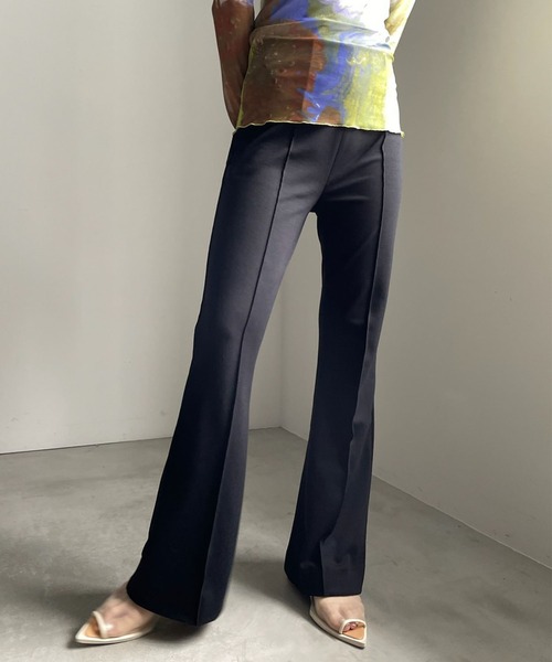 AMERI(アメリ)の「BASIC STRETCH BOOTCUT PANTS(その他パンツ)」|ブラック