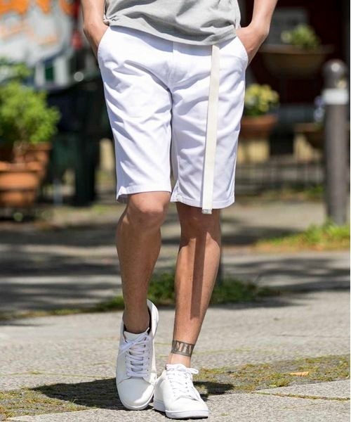 JILL BLAZE（ジルブレイズ）の「コットンツイル スマートシルエット カラーショーツ（チノパンツ・メンズ・ホワイト/チャコールグレー/ブラック/ベージュ/ネイビー/レッド/オリーブ/サックスブルー/オレンジ/キナリ/ライトピンク/マスタード/ライトイエロー/グリーン/ミント・LL/M/L）」の16枚目の写真