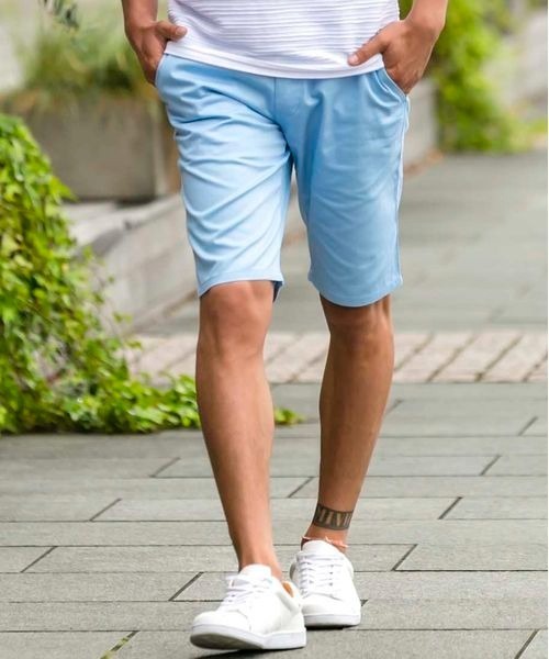 JILL BLAZE（ジルブレイズ）の「コットンツイル スマートシルエット カラーショーツ（チノパンツ・メンズ・ホワイト/チャコールグレー/ブラック/ベージュ/ネイビー/レッド/オリーブ/サックスブルー/オレンジ/キナリ/ライトピンク/マスタード/ライトイエロー/グリーン/ミント・LL/M/L）」の19枚目の写真