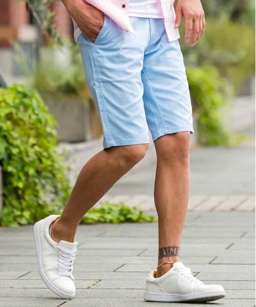 JILL BLAZE（ジルブレイズ）の「コットンツイル スマートシルエット カラーショーツ（チノパンツ・メンズ・ホワイト/チャコールグレー/ブラック/ベージュ/ネイビー/レッド/オリーブ/サックスブルー/オレンジ/キナリ/ライトピンク/マスタード/ライトイエロー/グリーン/ミント・LL/M/L）」の20枚目の写真