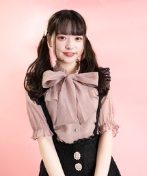 ROJITA | ハートドットシアー半袖ボウタイブラウス(シャツ/ブラウス)