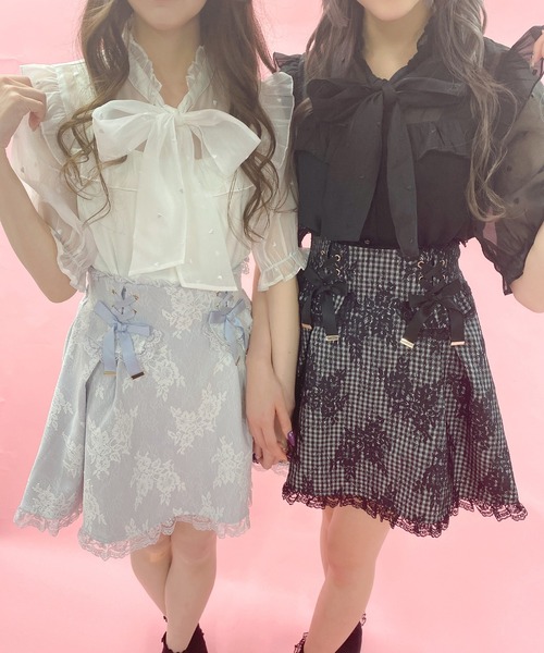 ROJITA（ロジータ）の「ハートドットシアー半袖ボウタイブラウス（シャツ/ブラウス・レディース・ホワイト/ブラック/ピンク・FREE）」の20枚目の写真