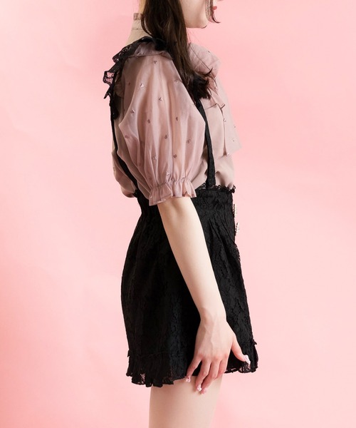 ROJITA（ロジータ）の「ハートドットシアー半袖ボウタイブラウス（シャツ/ブラウス・レディース・ホワイト/ブラック/ピンク・FREE）」の18枚目の写真