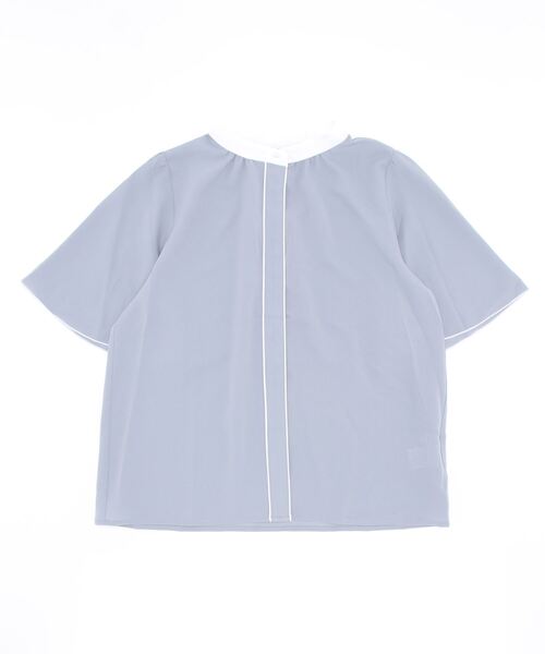 Te chichi TERRASSE（テチチテラス）の「バイカラーブラウス（シャツ/ブラウス・レディース・ベージュ/オフホワイト/サックスブルー・ﾌﾘ-）」の3枚目の写真