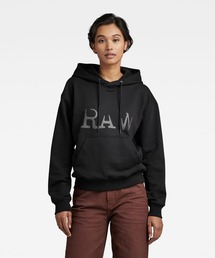 RAW GRAPHIC HOODED SWEATER/グラフィック/ロゴパーカー/