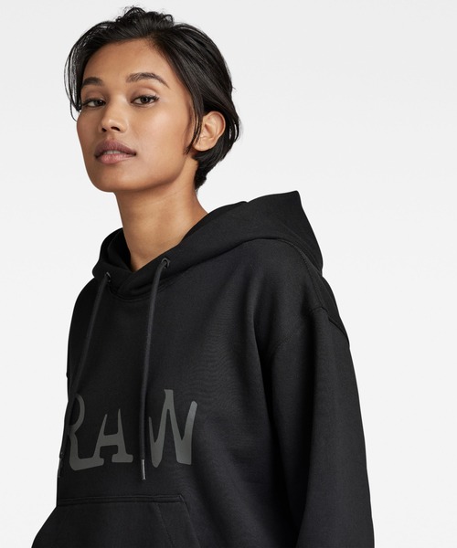 G-STAR(ジースター)の「RAW GRAPHIC HOODED SWEATER/グラフィック/ロゴパーカー/(パーカー・レディース・ダークブラック/ピンク・MEDIUM/SMALL/LARGE/X-SMALL)」の5枚目の写真