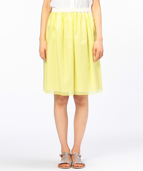 Demi-Luxe BEAMS（デミルクス ビームス）の「Demi-Luxe BEAMS / オーガンジー スカート（スカート・レディース・グレー/ベージュ/イエロー・ONE SIZE）」の4枚目の写真