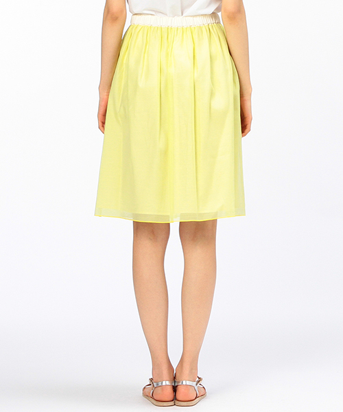 Demi-Luxe BEAMS（デミルクス ビームス）の「Demi-Luxe BEAMS / オーガンジー スカート（スカート・レディース・グレー/ベージュ/イエロー・ONE SIZE）」の6枚目の写真