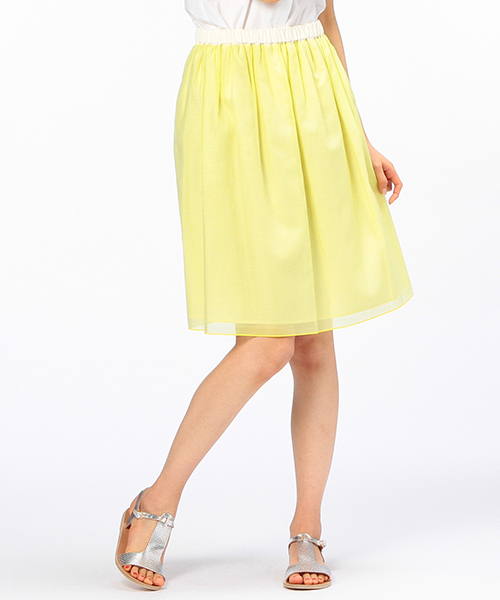 Demi-Luxe BEAMS（デミルクス ビームス）の「Demi-Luxe BEAMS / オーガンジー スカート（スカート・レディース・グレー/ベージュ/イエロー・ONE SIZE）」の18枚目の写真