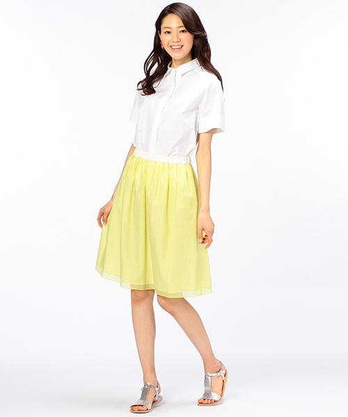 Demi-Luxe BEAMS（デミルクス ビームス）の「Demi-Luxe BEAMS / オーガンジー スカート（スカート・レディース・グレー/ベージュ/イエロー・ONE SIZE）」の19枚目の写真