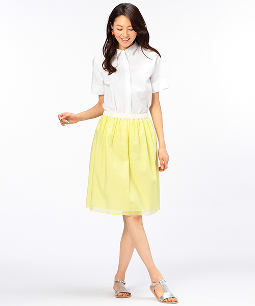 Demi-Luxe BEAMS（デミルクス ビームス）の「Demi-Luxe BEAMS / オーガンジー スカート（スカート・レディース・グレー/ベージュ/イエロー・ONE SIZE）」の20枚目の写真