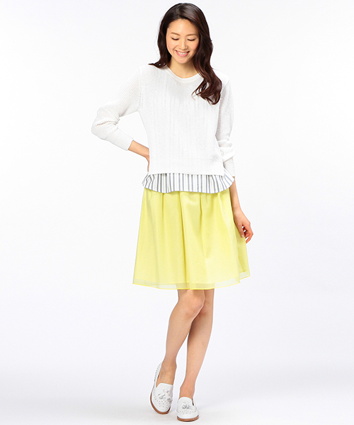 Demi-Luxe BEAMS（デミルクス ビームス）の「Demi-Luxe BEAMS / オーガンジー スカート（スカート・レディース・グレー/ベージュ/イエロー・ONE SIZE）」の22枚目の写真