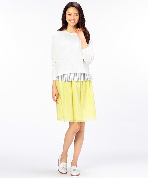 Demi-Luxe BEAMS（デミルクス ビームス）の「Demi-Luxe BEAMS / オーガンジー スカート（スカート・レディース・グレー/ベージュ/イエロー・ONE SIZE）」の11枚目の写真