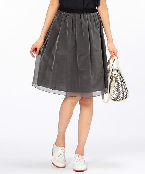 Demi-Luxe BEAMS（デミルクス ビームス）の「Demi-Luxe BEAMS / オーガンジー スカート（スカート・レディース・グレー/ベージュ/イエロー・ONE SIZE）」の15枚目の写真