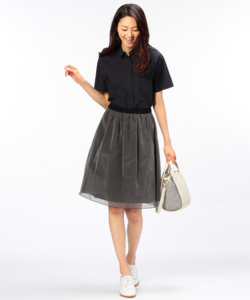 Demi-Luxe BEAMS（デミルクス ビームス）の「Demi-Luxe BEAMS / オーガンジー スカート（スカート・レディース・グレー/ベージュ/イエロー・ONE SIZE）」の16枚目の写真