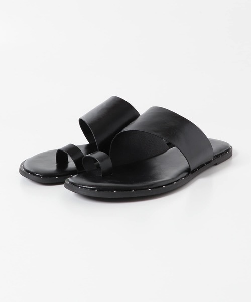 SENSE OF PLACE by URBAN RESEARCH（センスオブプレイスバイアーバンリサーチ）の「フェイクレザースタッズトングサンダル（サンダル・メンズ・ブラック/グリーン・LARGE/MEDIUM）」の10枚目の写真