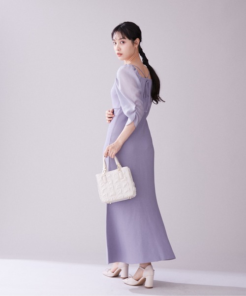 ドッキングフレアシルエットニットワンピースJILL by JILL STUART  