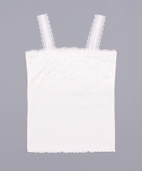 PROPORTION BODY DRESSING（プロポーションボディドレッシング）の「レーステレコキャミソール（その他アンダーウェア/インナー・レディース・ホワイト/ブラック/グレー/ピンク・FREE）」の2枚目の写真