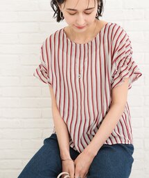 SHOO・LA・RUE | 袖フリルVネックブラウス(シャツ/ブラウス)