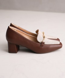 VIVIAN | スクエアトゥビット付きローファーパンプス(パンプス)