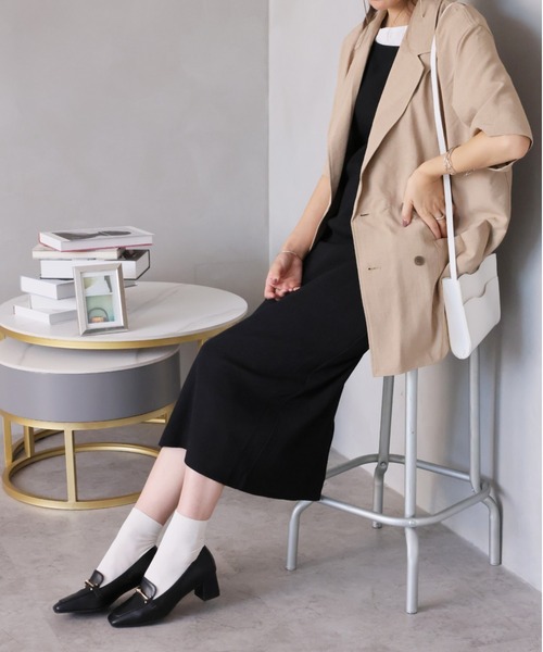 VIVIAN(ヴィヴィアン)の「スクエアトゥビット付きローファーパンプス(パンプス・レディース・ブラック/ブラウン/グレー系その他7/アイボリー/グリーン/グレー/ライトグレー/ブラック系その他/ワンウォッシュ/ブラウン系カモフラージュ・LL/S/M/L/SS/XL)」の18枚目の写真