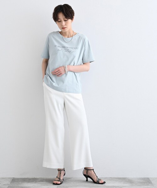 INDIVI - 【もこもこ】新品 インディヴィ  カットソー ホワイト 38 INDIVI（インディヴィ）の「◇切り替えデザインサテンプリーツ
