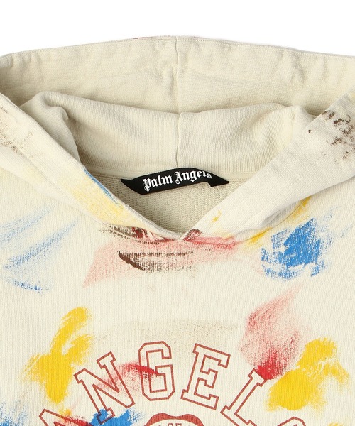 Palm Angels(パームエンジェルス)の「PalmAngels/パームエンジェルス/PAINTED COLLEGE HOODIE/ペンテッドカレッジフーディー パーカー(パーカー・メンズ・ホワイト系2・L/XL/M)」の4枚目の写真