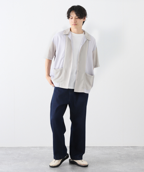 JOURNAL STANDARD(ジャーナルスタンダード)の「オープンカラー クレイジー 半袖シャツ(シャツ/ブラウス・メンズ・グレー系その他/アイボリー/シャーベット/イエロー・MEDIUM/LARGE)」の15枚目の写真