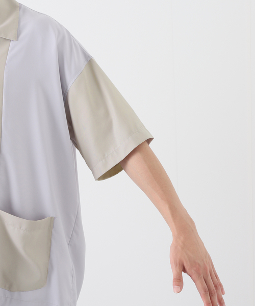 JOURNAL STANDARD(ジャーナルスタンダード)の「オープンカラー クレイジー 半袖シャツ(シャツ/ブラウス・メンズ・グレー系その他/アイボリー/シャーベット/イエロー・MEDIUM/LARGE)」の9枚目の写真