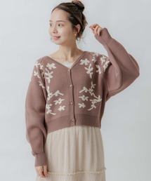 flower | クラシカルフラワリーニット(カーディガン/ボレロ)