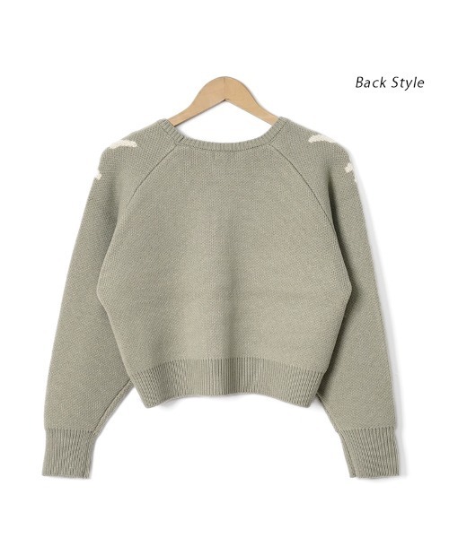 flower（フラワー）の「クラシカルフラワリーニット（カーディガン/ボレロ・レディース・ブラウン/グリーン・FREE）」の9枚目の写真