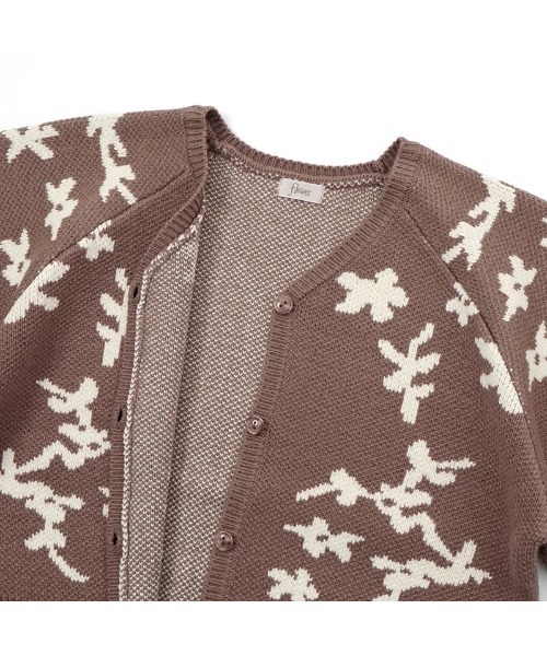 flower（フラワー）の「クラシカルフラワリーニット（カーディガン/ボレロ・レディース・ブラウン/グリーン・FREE）」の10枚目の写真